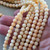 6mm Dyed Jade Matte Peach Round Ball Semi Precious Stone Beads Per Strand