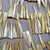 Vintage Yellow Dagger 30x6mm Dyed Shell Beads Per Strand