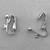 Half Ball Clip On Earwires 18x12mm Antique Silver Plated Alloy  Q12 Pair Per Pkg