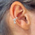Filigree Rhinestone Drop Ear Cuff Earrings 12x10mm Shiny Silver Plated Alloy Q2 Pair Per Pkg