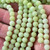6mm Dyed Jade Matte Lime Green Round Ball Semi Precious Stone Beads Per Strand