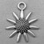 Sunflower Garden Flower Charms 22x18mm Antique Silver Plated Alloy Q6 Per Pkg