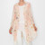 Pink Daisy Sunflower Lace Ruffle Kimono Cardigan Origami