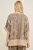 Leopard Cheetah Print Terry Crewneck Top Batwing Shirt J Her