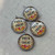 24x20mm Trick or Treat Candy Corn Glitter Resin Charms Antique Silver Plated Per Pair
