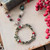 Christmas Wreath Necklace Beaded Chain Artisan Made Per Pc