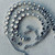8mm 39SS Cup Chain Bracelet Riviere Platinum Silver Plated Brass With Clasp Per Pc