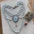 Winter Stag Deer Buck Beaded Chain Multi Strand Necklace Per Pc