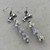 Clear AB Bell Bow Earrings Silver Artisan Made in the USA Per Pair