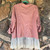 Dusty Rose Suede Blazer Jacket Lace Hem Origami Plus Size