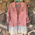 Dusty Rose Suede Blazer Jacket Lace Hem Origami Plus Size