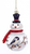 Chickadee Snowman Ornament Christmas Glitter Glass 5 Inch Per Pc
