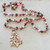 Christmas Leopard Tree Necklace Beaded Chain Artisan Made Per Pc