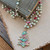 Sugarplum Christmas Tree Necklace Beaded Chain Artisan Made Per Pc
