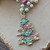 Sugarplum Christmas Tree Necklace Beaded Chain Artisan Made Per Pc