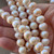 12x10mm Large Hole Freshwater Pearl Beads Pale Rose Q20 Per Strand