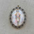 Christmas Nutcracker Oval Pendant Glitter Glass 54x40mm Per Pc