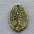 Oval Tree Charms 26x17mm Antique Brass Plated Alloy Q6 Per Pkg