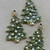 Evergreen Green Pearl Christmas Tree Pendant Hand Painted Artisan Per Pc