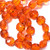 Orange Faceted Puffy Coin 10mm Chinese Crystal Glass Beads per Strand