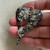 Melodic Dark Shabby Rose Angel Heart Wings Pendant Artisan Hand Painted Per Pc