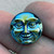 18mm Czech Glass Button Moon Scarabee Pyrite Q1 Per Pc