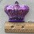 Victoria Purple Rhinestone Crystal Crown Hand Painted Pendant Per Pc