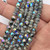 6mm Gray Tan AB Ombre Faceted Fire Polish Czech Glass Round 23-25 Beads Per Strand