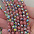 6mm Fire Polish Czech Glass Faceted Round Opaque Pink Vitrail 25 Beads Per Strand