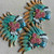 Sierra Turquoise Indian Headdress Pendant Chief Boho Hand Painted Per Pc