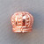 Puffy Crown Bead Caps 12x10mm Rose Copper Plated Brass Q4 Per Pkg