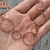 22mm and 17mm Textured Circles Solid Copper Chain Soldered Raw Bali Old Stock Per Foot