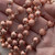 8mm Stardust Etched Copper Beaded Rosary Ball Chain Plated Per Foot