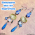 Chinoiserie Blue White China Porcelain Brass Earrings Mini Kit DIY Jewelry Making Kit