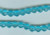 Aqua Faceted Onion Glass Beads - per strand