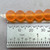 Pumpkin Orange 8mm Round Sea Glass Beads Per Strand
