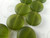 Dk Olivine 15mm Coin Sea Glass Beads Per Strand