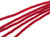Red 6mm Round Sea Glass Beads Per Strand