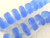 Lt Sapphire 13x6mm Ruffled Disc Sea Glass Beads Per Strand