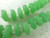 Shamrock Green 13x6mm Ruffled Disc Sea Glass Beads Per Strand
