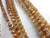 4mm Brown Faceted Round Cat's Eye Beads - per strand