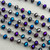 Purple Dragon Beaded Rosary Chain 8mm Crystal Rondelle Gunmetal Plated Per Foot