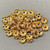 Clear Crystal Rhinestone Rondelle Gold Plated Copper 8mm Beads Q40 Per Pkg