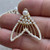 Mermaid Tail Fins Faux Pearl Pendants 30x28mm Gold Plated Alloy Q4 Per Pkg