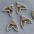 Mermaid Tail Fins Faux Pearl Pendants 30x28mm Gold Plated Alloy Q4 Per Pkg