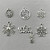 Let It Snow Mixed Charm Bundle Antique Silver Plated Q6 Per Pkg