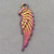 Angel Wing Charms 33x10mm Multicolor Plated Q6 per Pkg