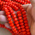 12x7mm Orange Pumpkin Magnesite Beads Semi Precious Stones Per Strand