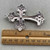 75x50mm Rosaline Rhinestone Cross Pendant Patina Antique Silver Metal Per Pc
