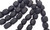 Black 18x15mm 15x12mm Barrel Nugget Sea Glass Frosted Beads per Strand